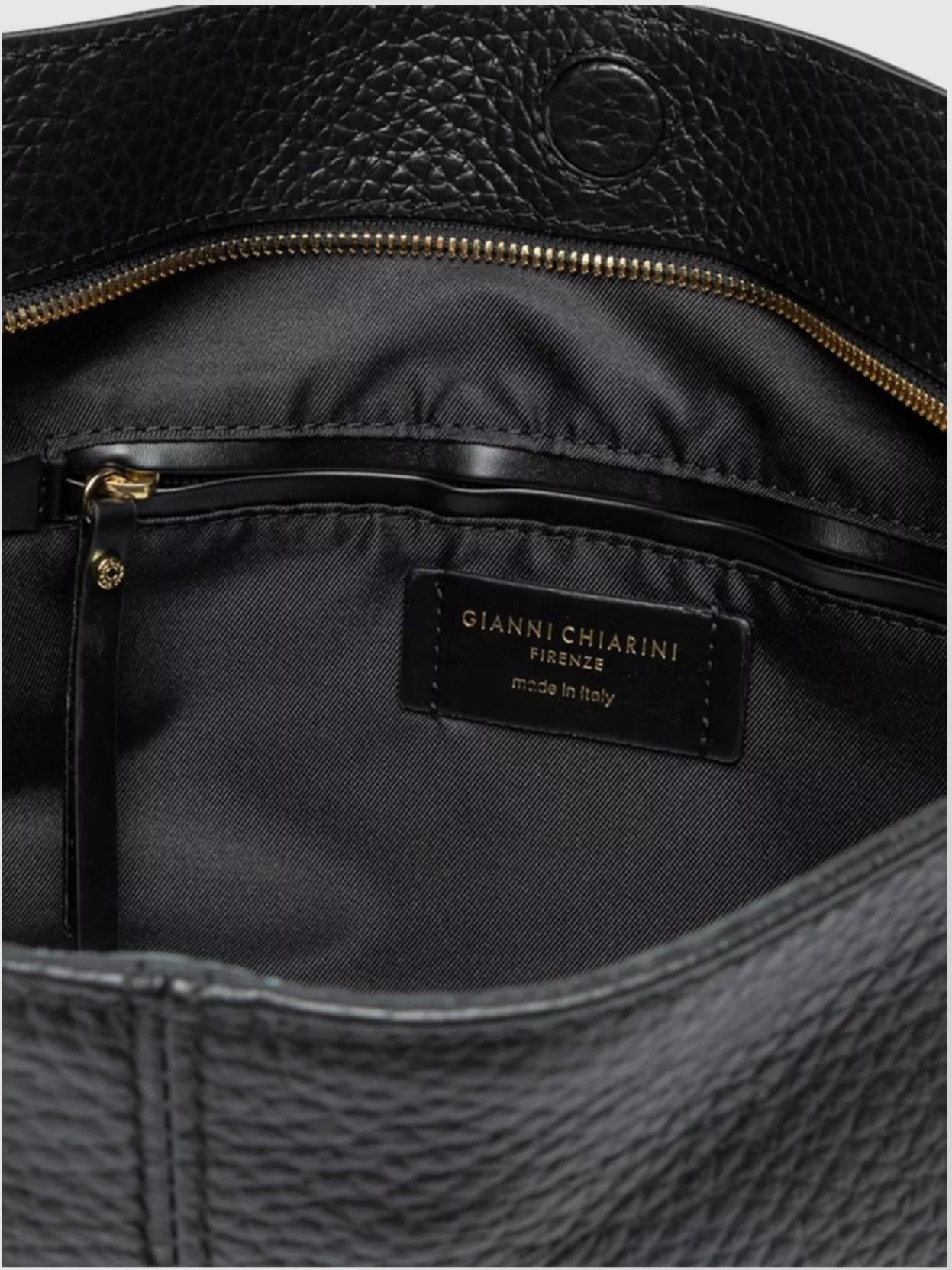 Gianni Chiarini Natasha Textured Leather Shoulder Bag In Black