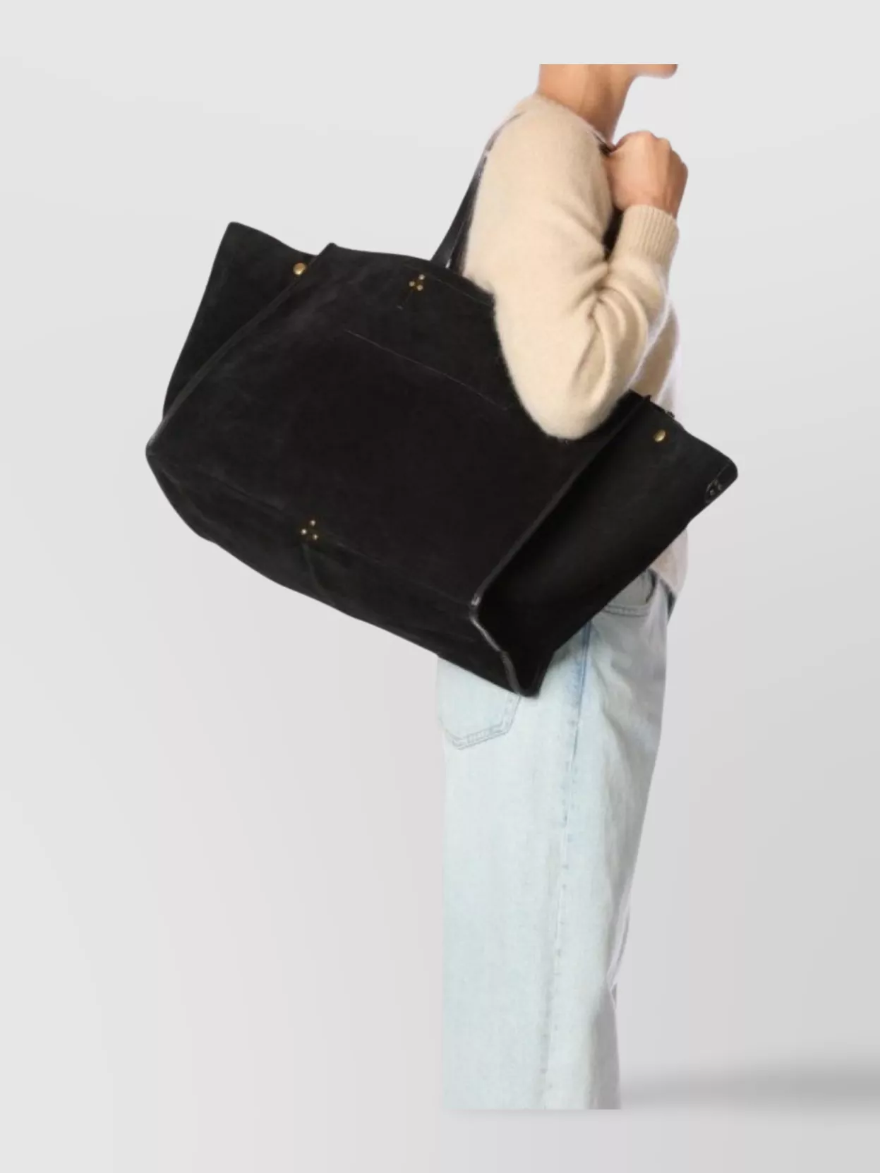 Jérôme Dreyfuss Luxe Suede Shoulder Bag With Dual Handles
