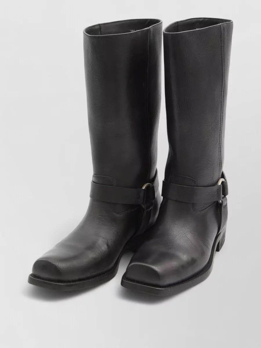 Golden Goose Leather Calf-Length Biker Boots