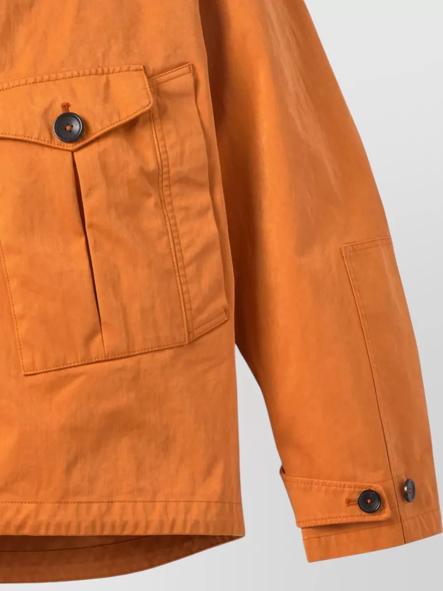 Ten C Hooded Anorak Featuring Front Pockets