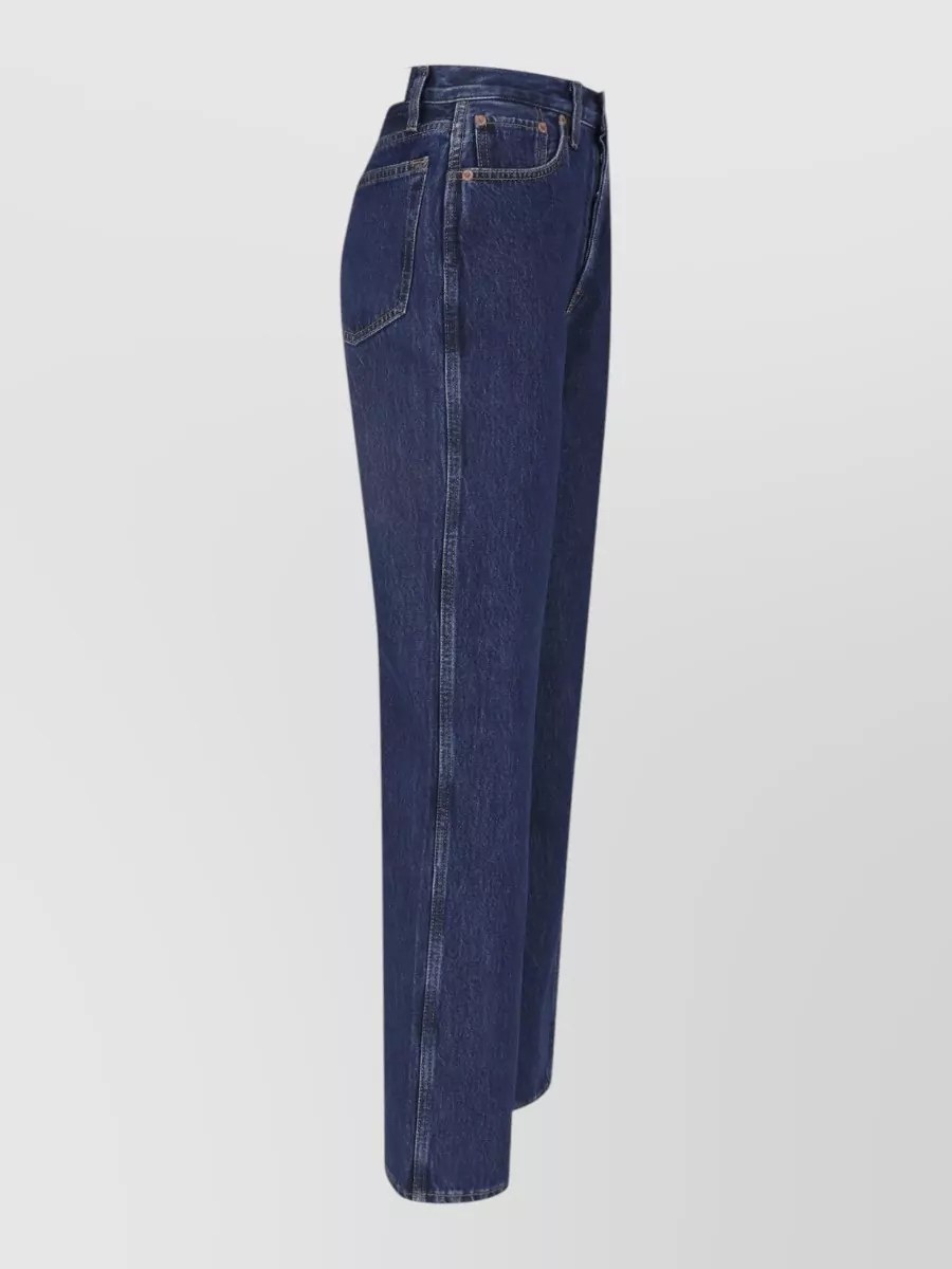 Re/Done High-Rise Straight-Leg Jeans