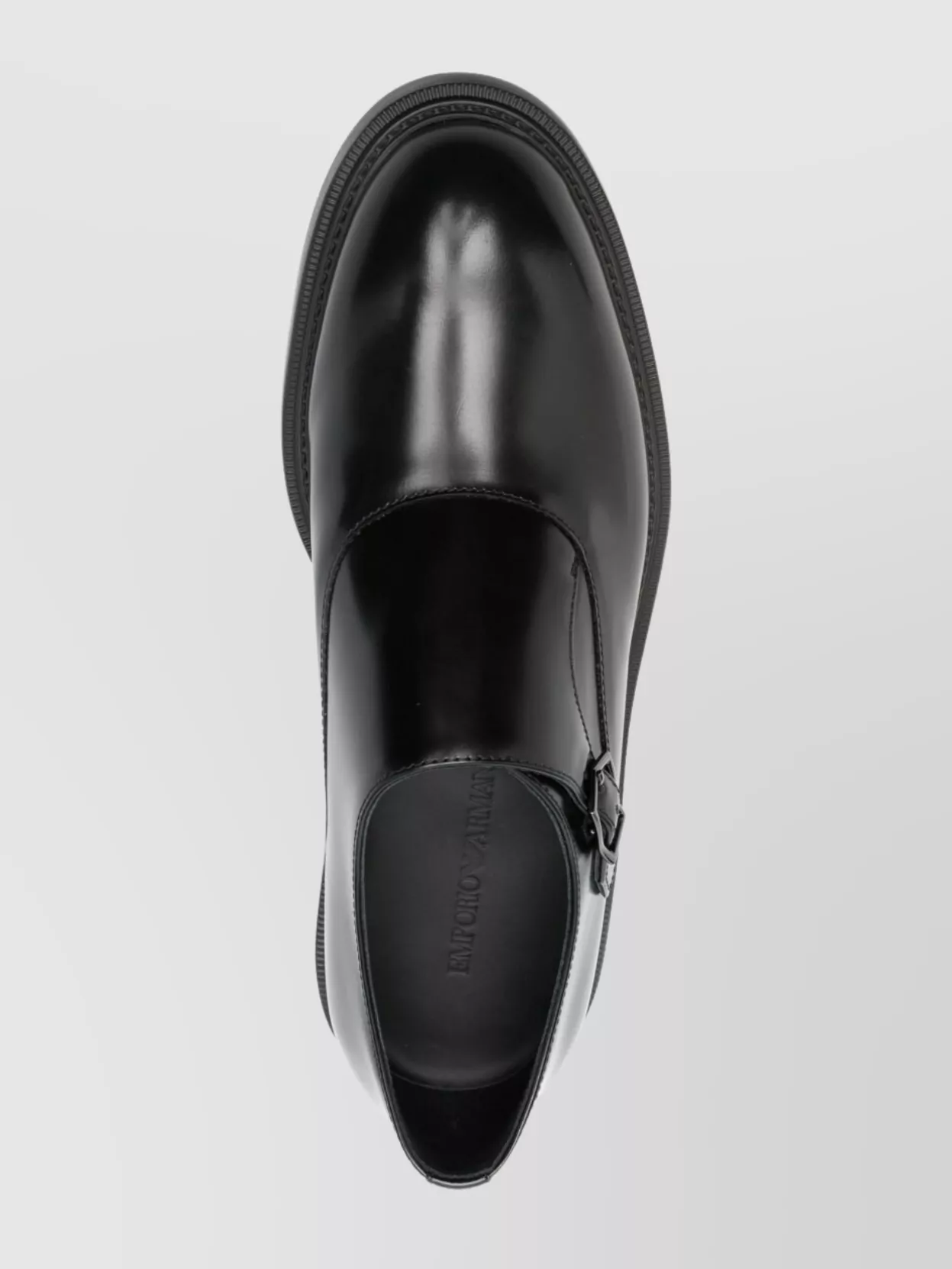 Emporio Armani Monk Shoes With Buckle And Block Heel