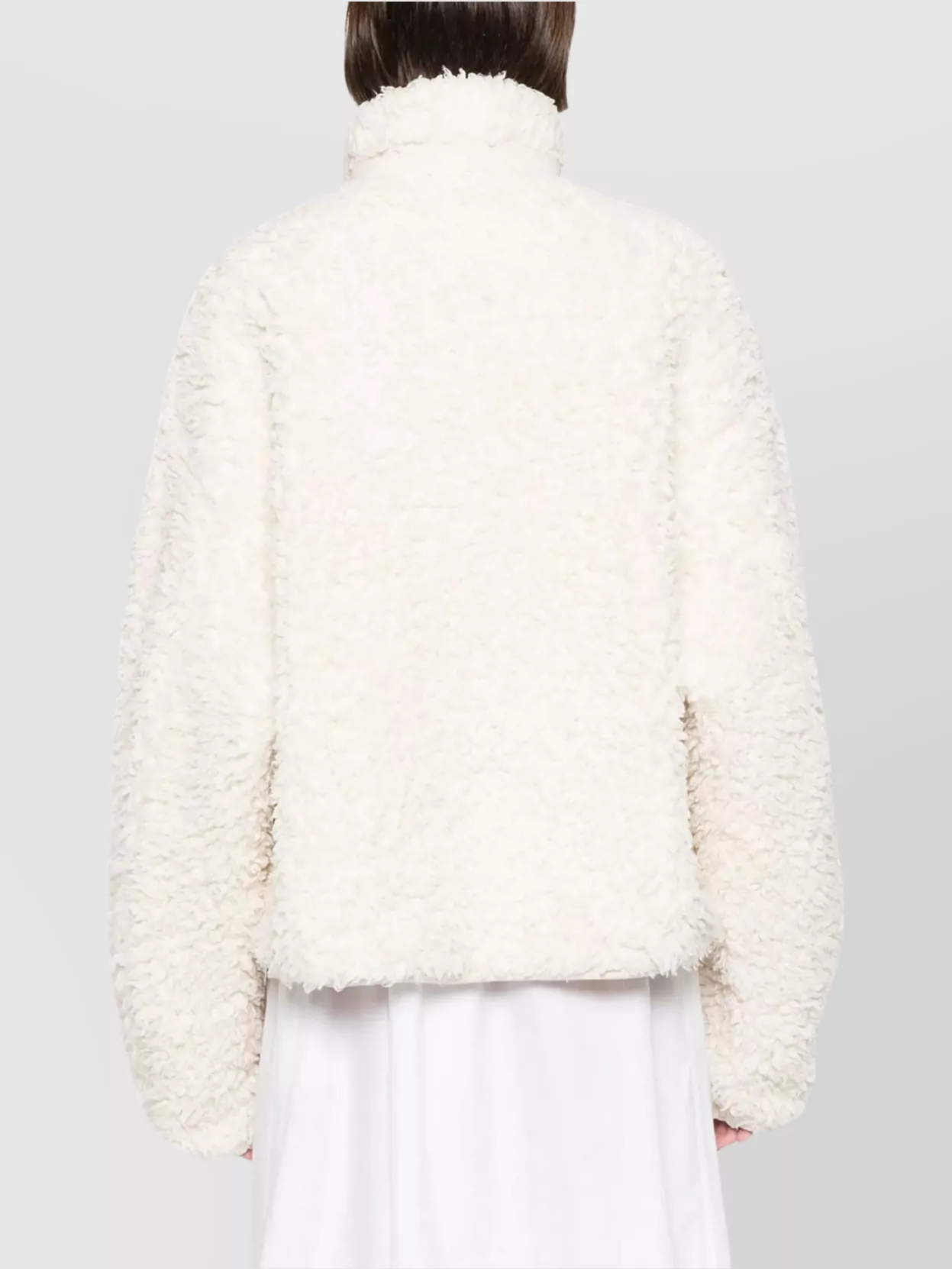 Jil Sander Textured High Collar Long Sleeve Jacket