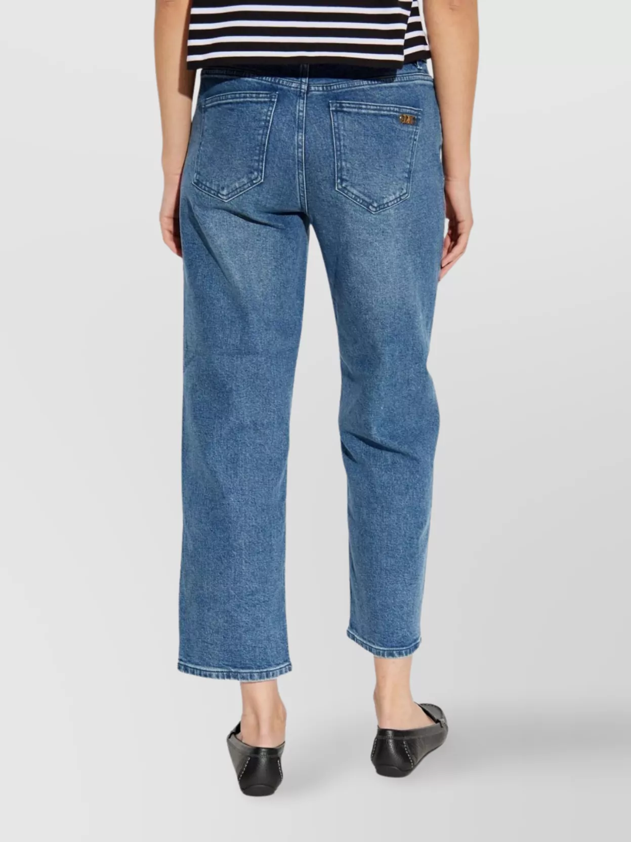 Michael Kors Denim Trousers With Belt Loops And Metal Rivets