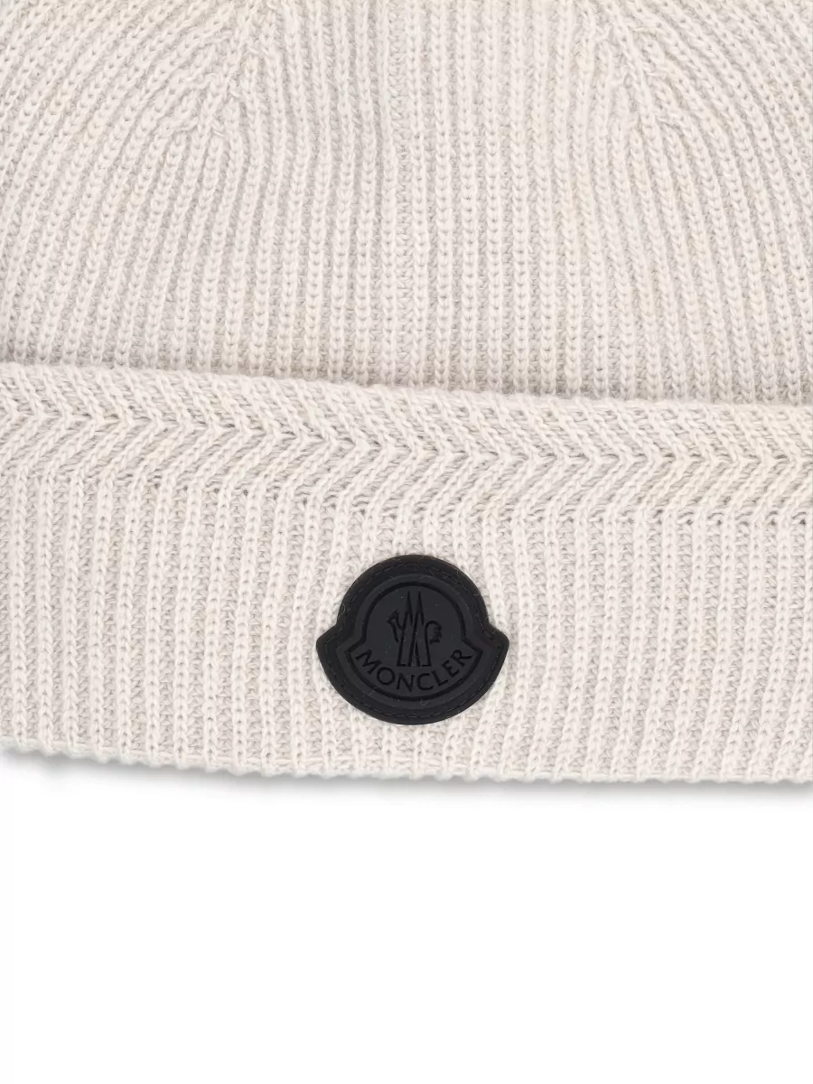 Moncler Cashmere-Blend Ribbed Beanie