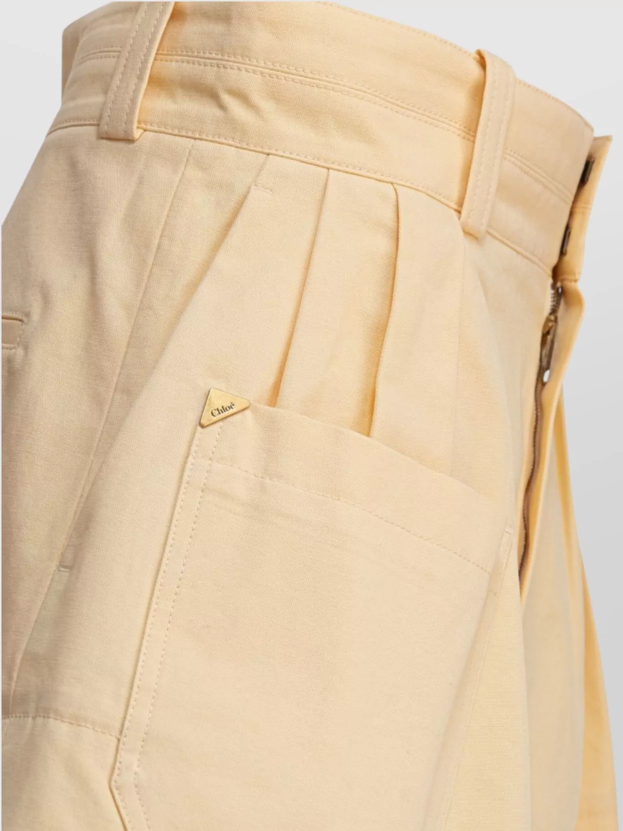Shop Chloé Tailored Pleated Shorts Pockets