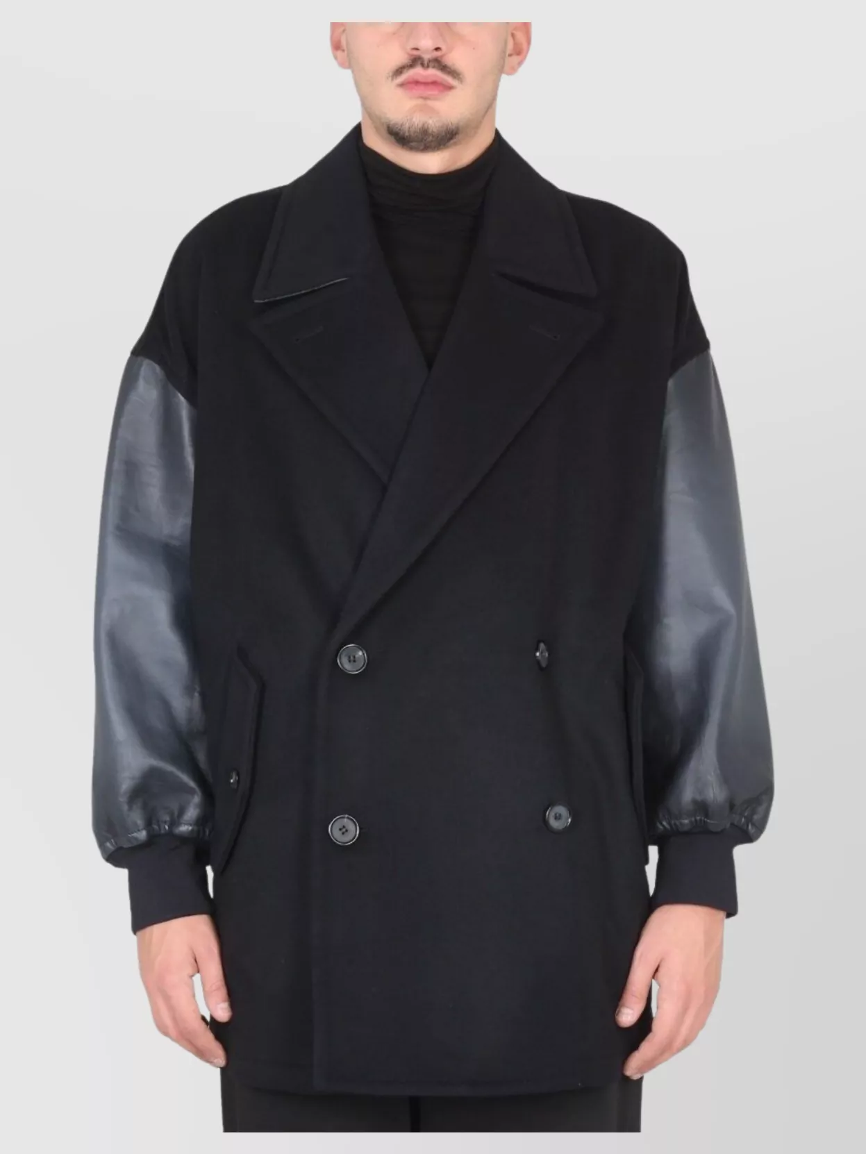 Alexander Mcqueen Soft-shouldered Caban Leather Sleeves