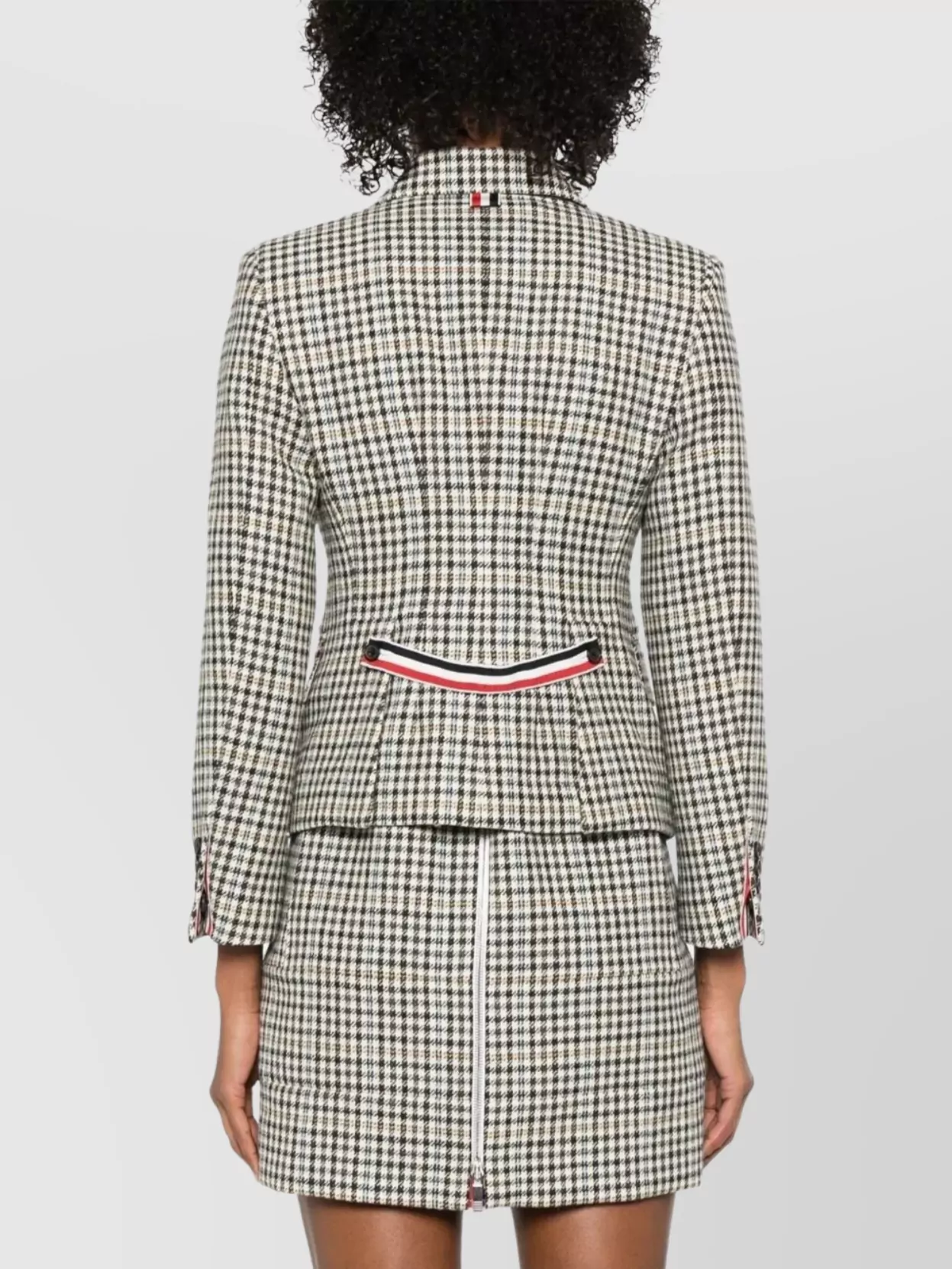 Thom Browne Exposed Catch Vent Sportcoat Check Hunting Tweed
