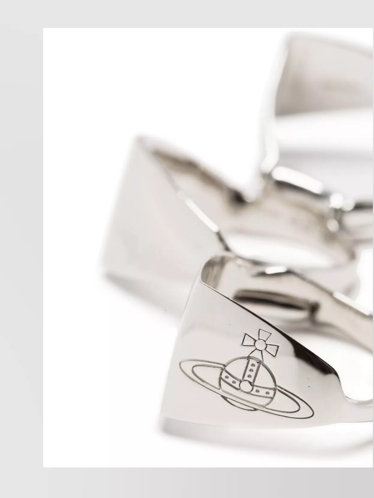 Vivienne Westwood Engraved Geometric Rings Set Stackable