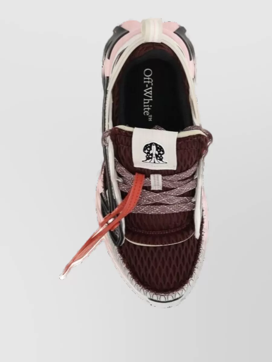 Off-White Polyester Low-Top Sneakers