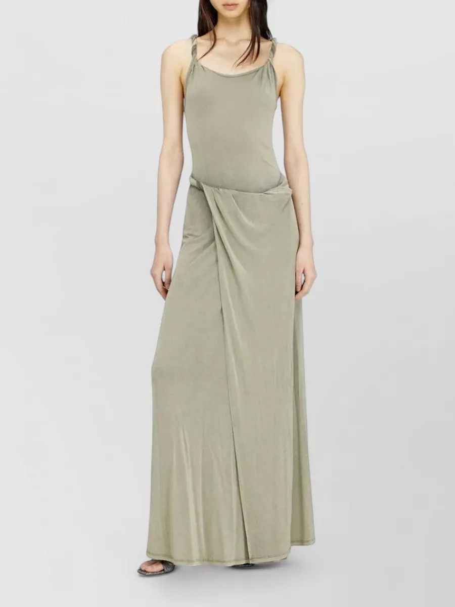 Diesel Sleeveless Round Neck Wrap Maxi Dress