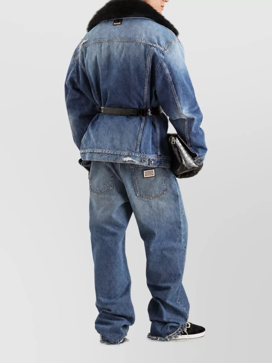 Dolce&Gabbana Oversized Pleated Denim Trousers