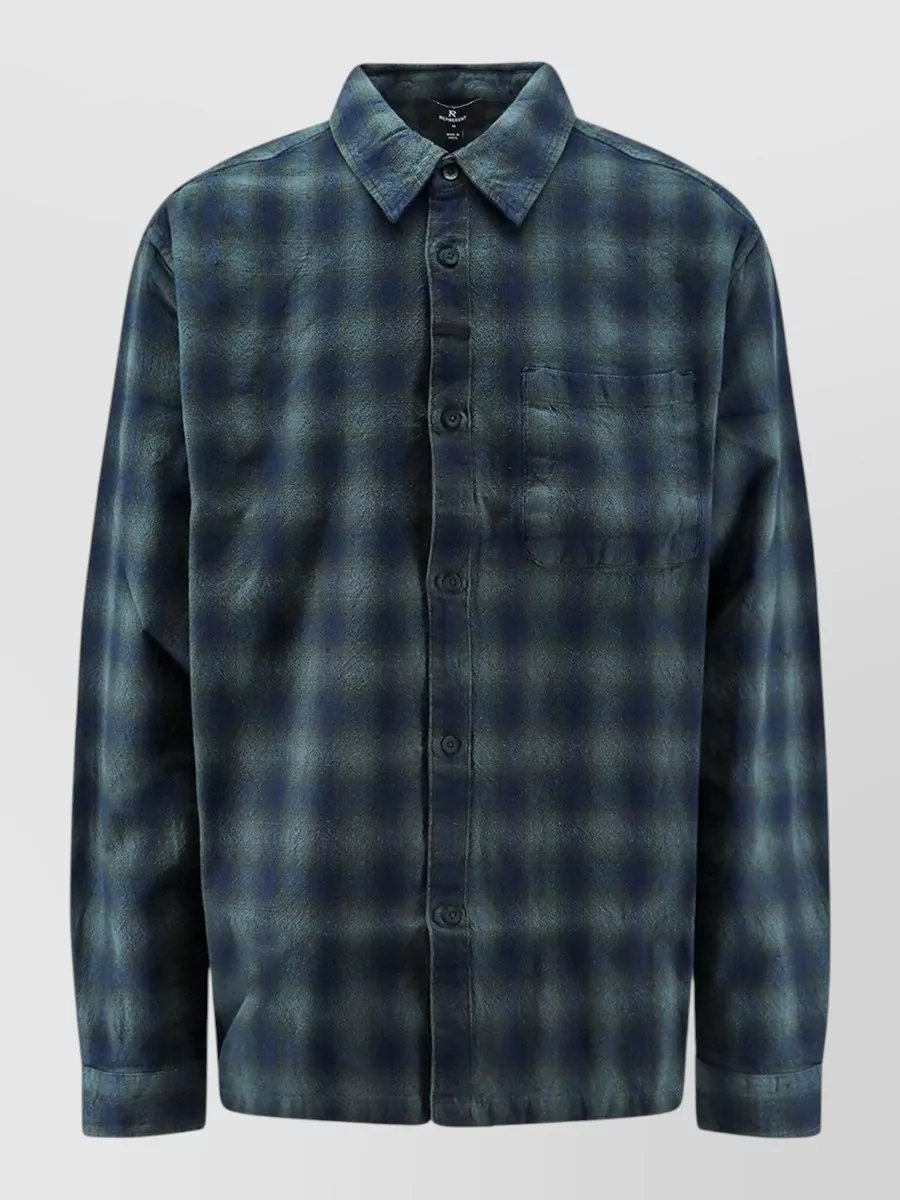 Represent checked cotton flannel shirt