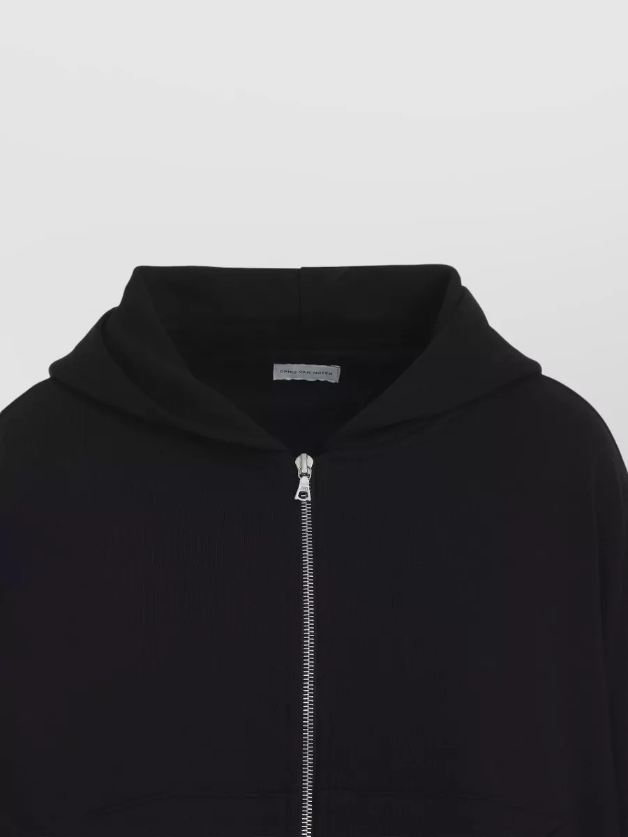 Dries Van Noten Cotton Oversized Hooded Zip Jacket