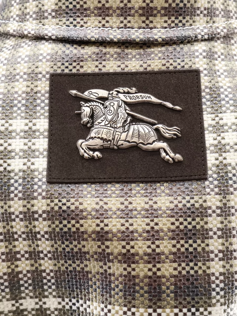Burberry Madras Double-Breasted Trench Coat