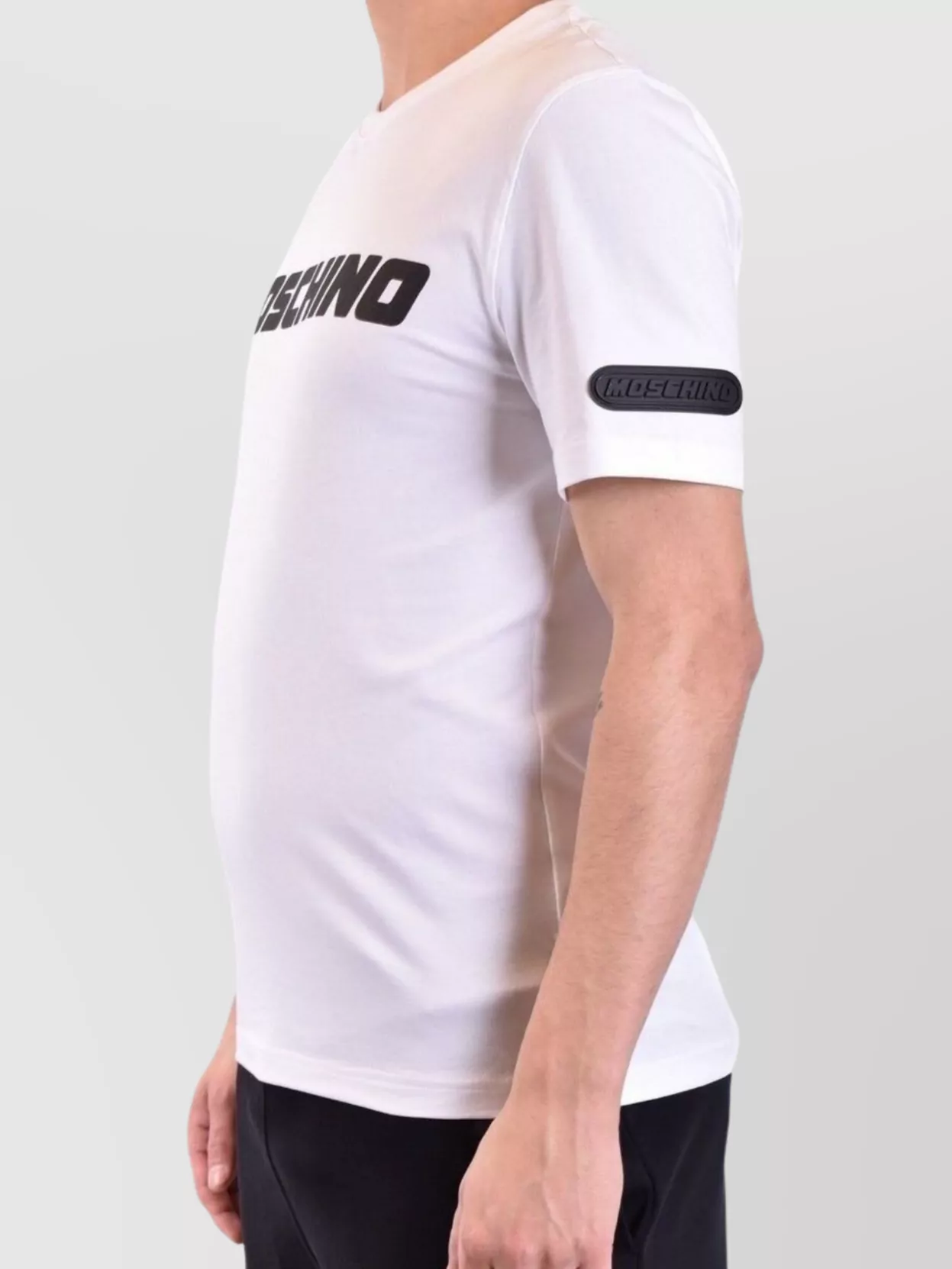 Moschino Crew Neck T-shirts Short Sleeves In White