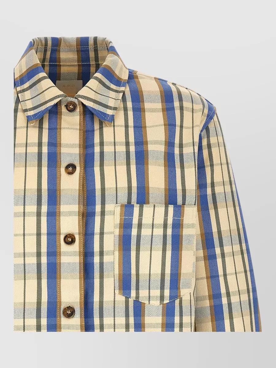 A.P.C. Checked cotton overshirt
