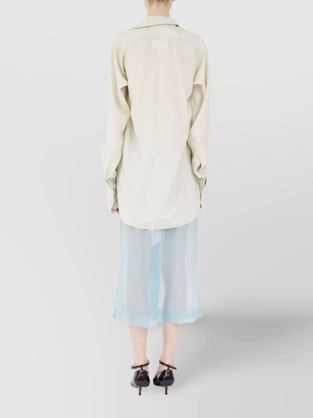 Maison Margiela Collared Shirt With Curved Hemline