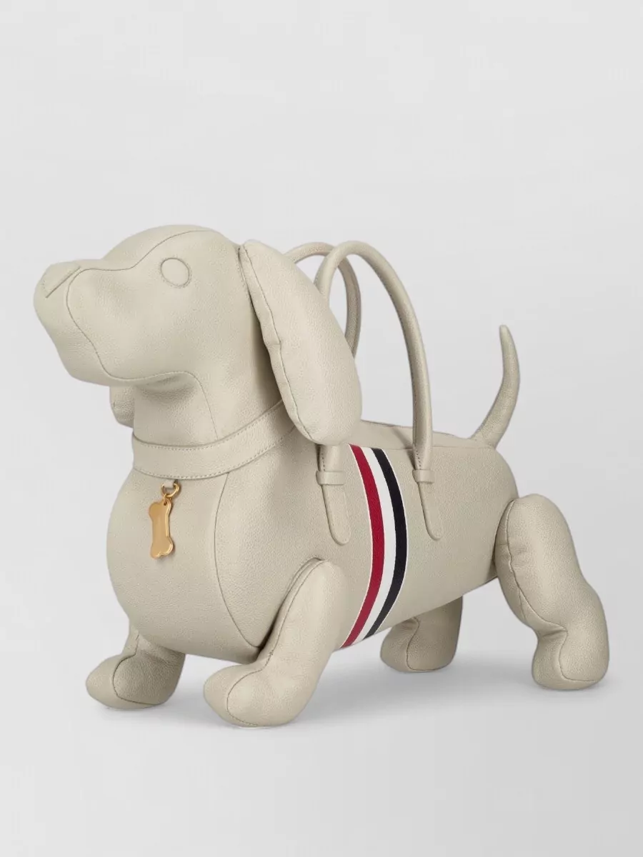 Thom Browne Pebble-Grain Leather Tote Bag