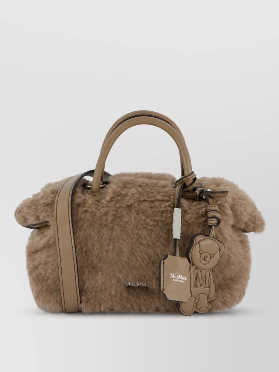 Max Mara teddy wool cashmere silk shoulder bag
