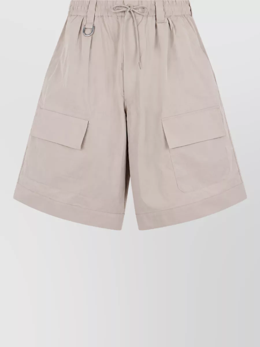 Adidas Y3 cotton relaxed-fit cargo shorts