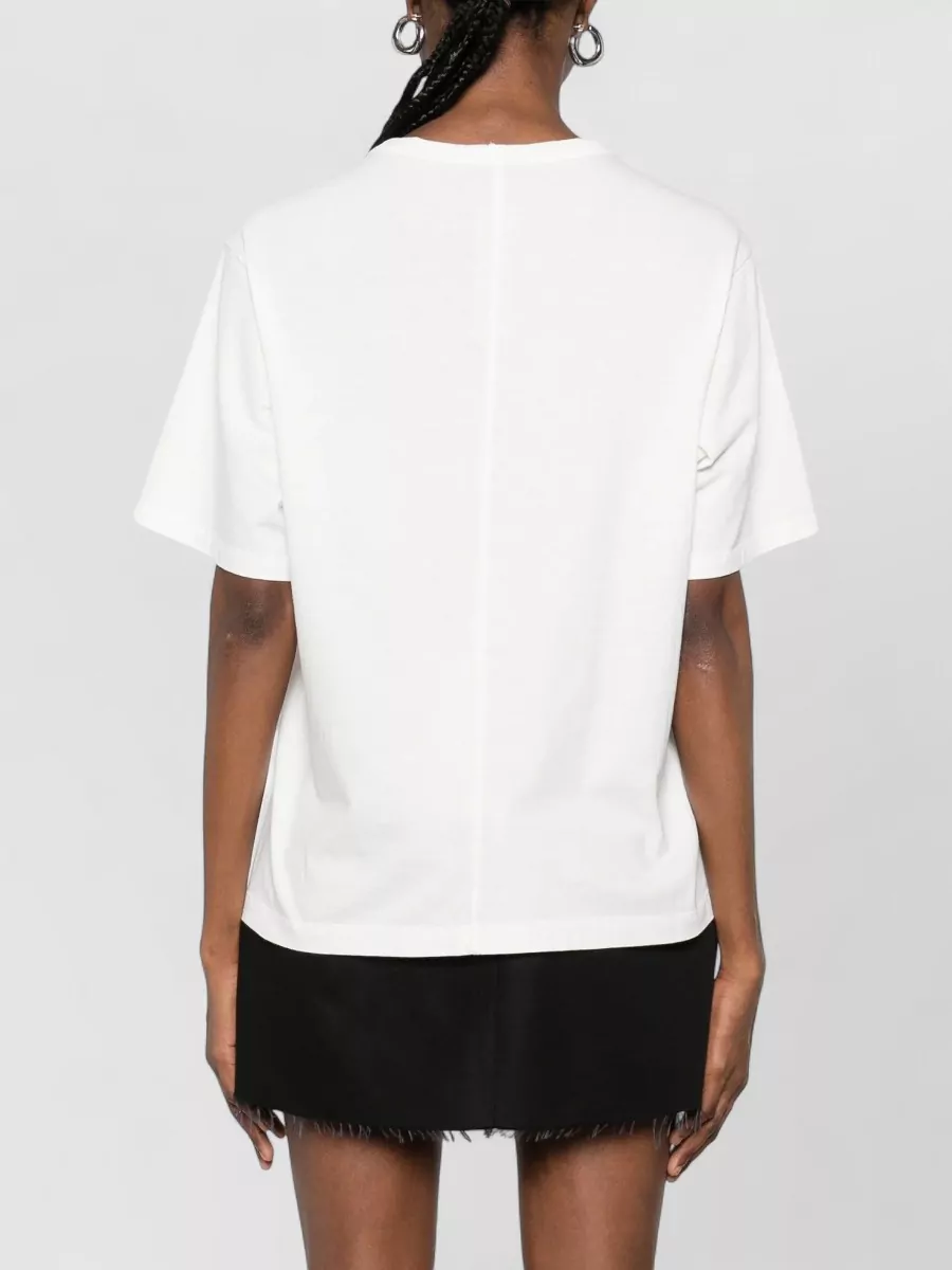 Rick Owens Short Sleeve Crew Neck Plain Top