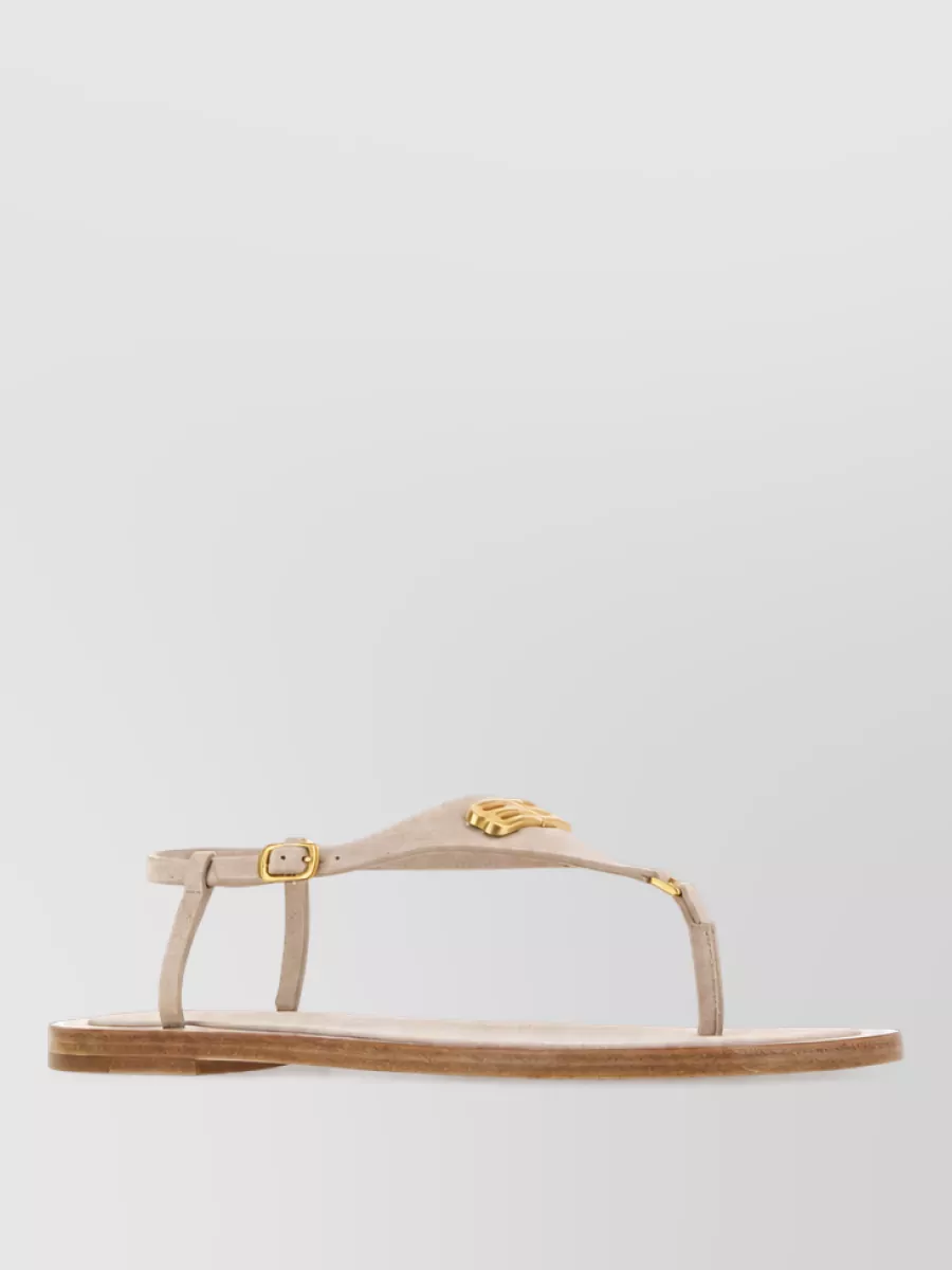 Balenciaga suede thong sandals