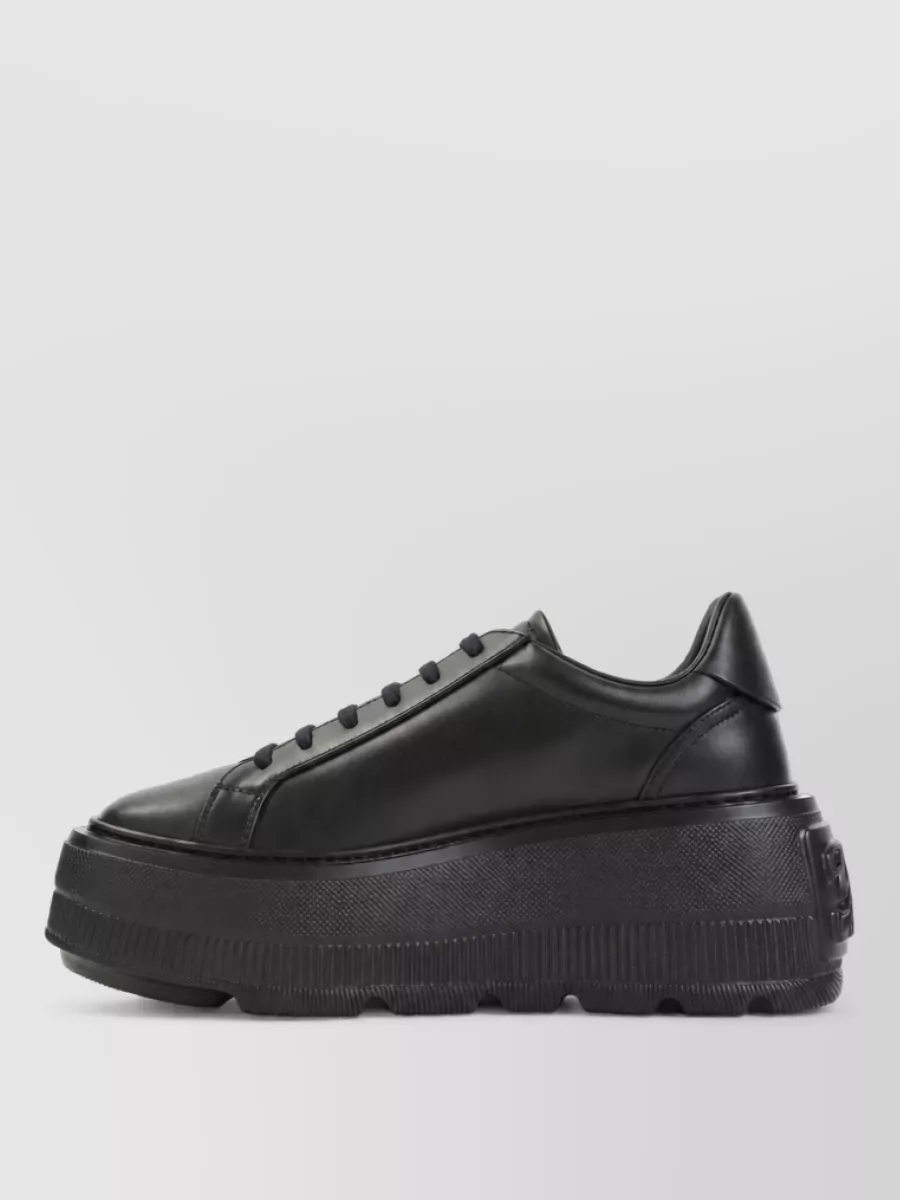 Casadei Leather Lace-Up Sneakers
