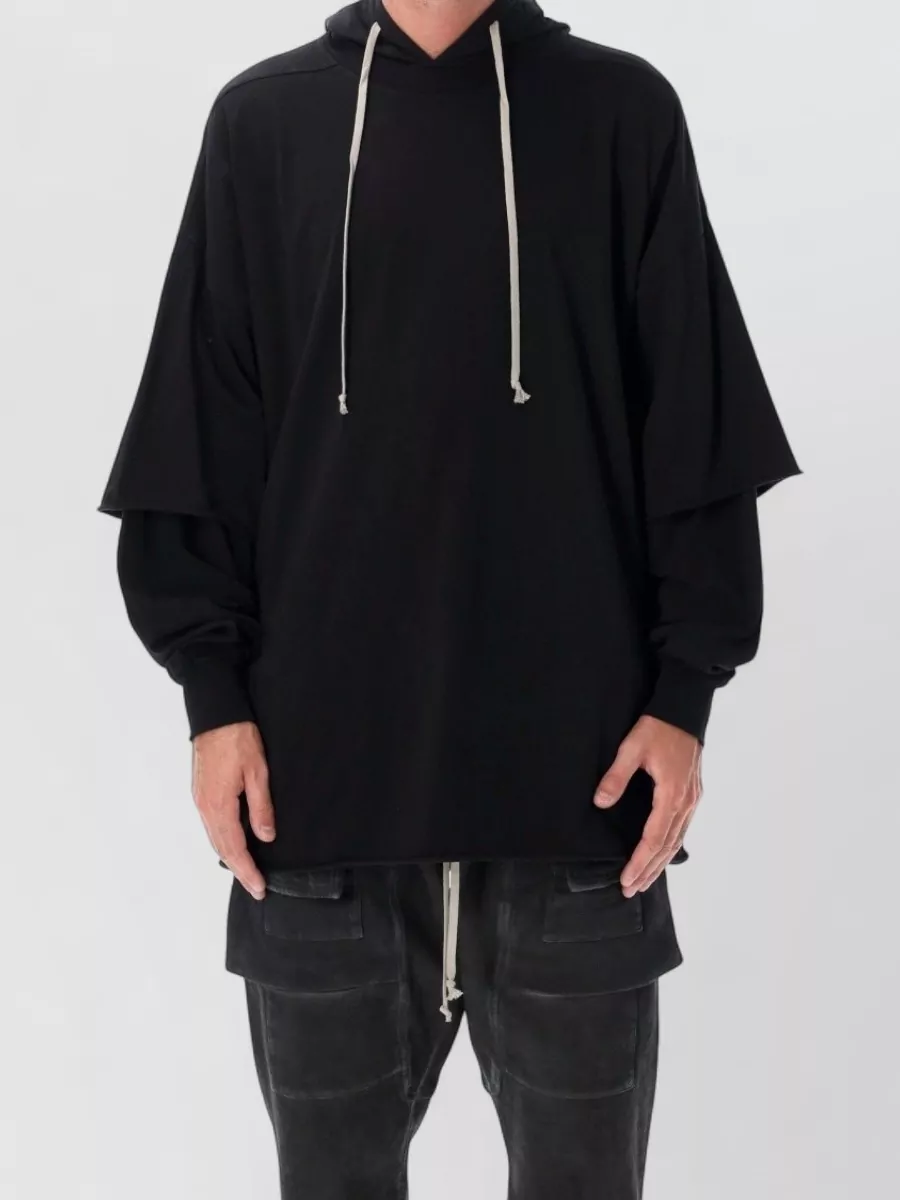 Rick Owens Drkshdw cotton oversized hooded sweatshirt