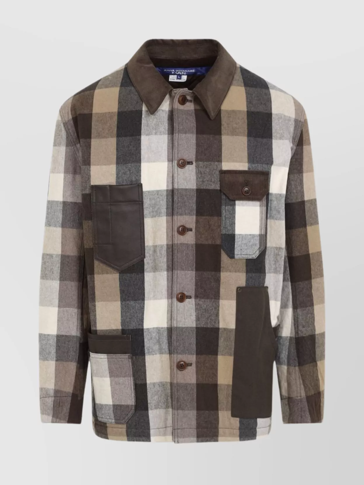 Junya Watanabe Long-sleeved Checked Shirt In Multi