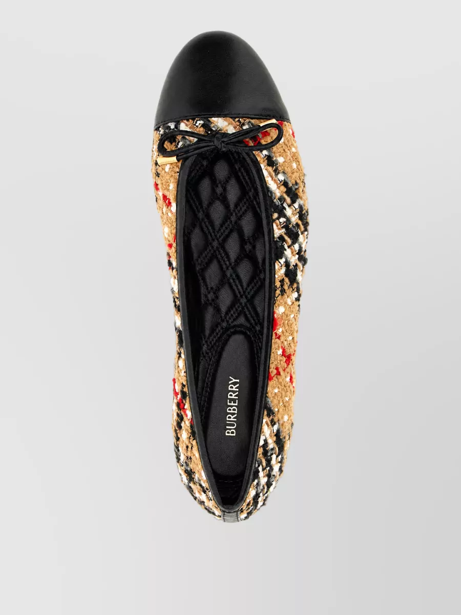 Burberry Bouclé Check Ballerina Flats