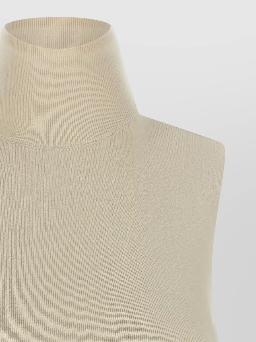 Extreme Cashmere Cashmere Ribbed High-Neck Sleeveless Top