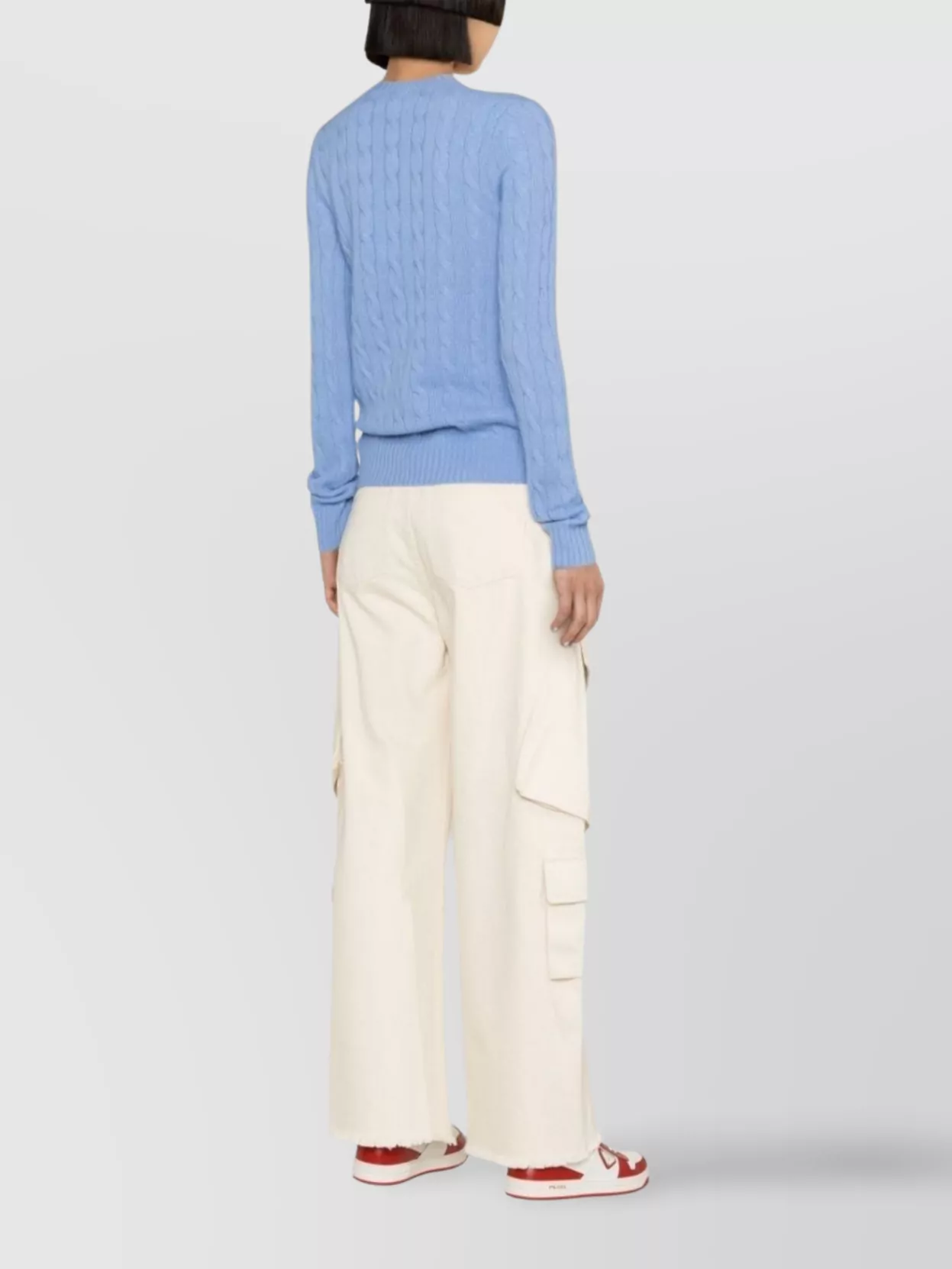 Ralph Lauren Cable Knit Sweater With Ribbed Cuffs And Hem