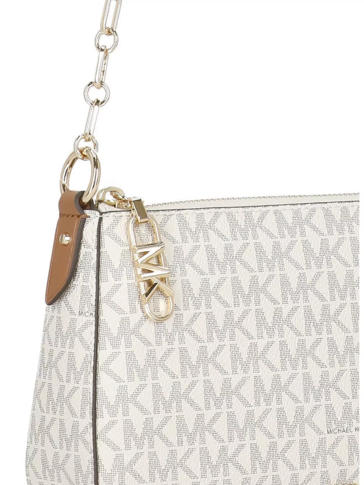 Michael Michael Kors Monogram Shoulder Bag Leather Strap