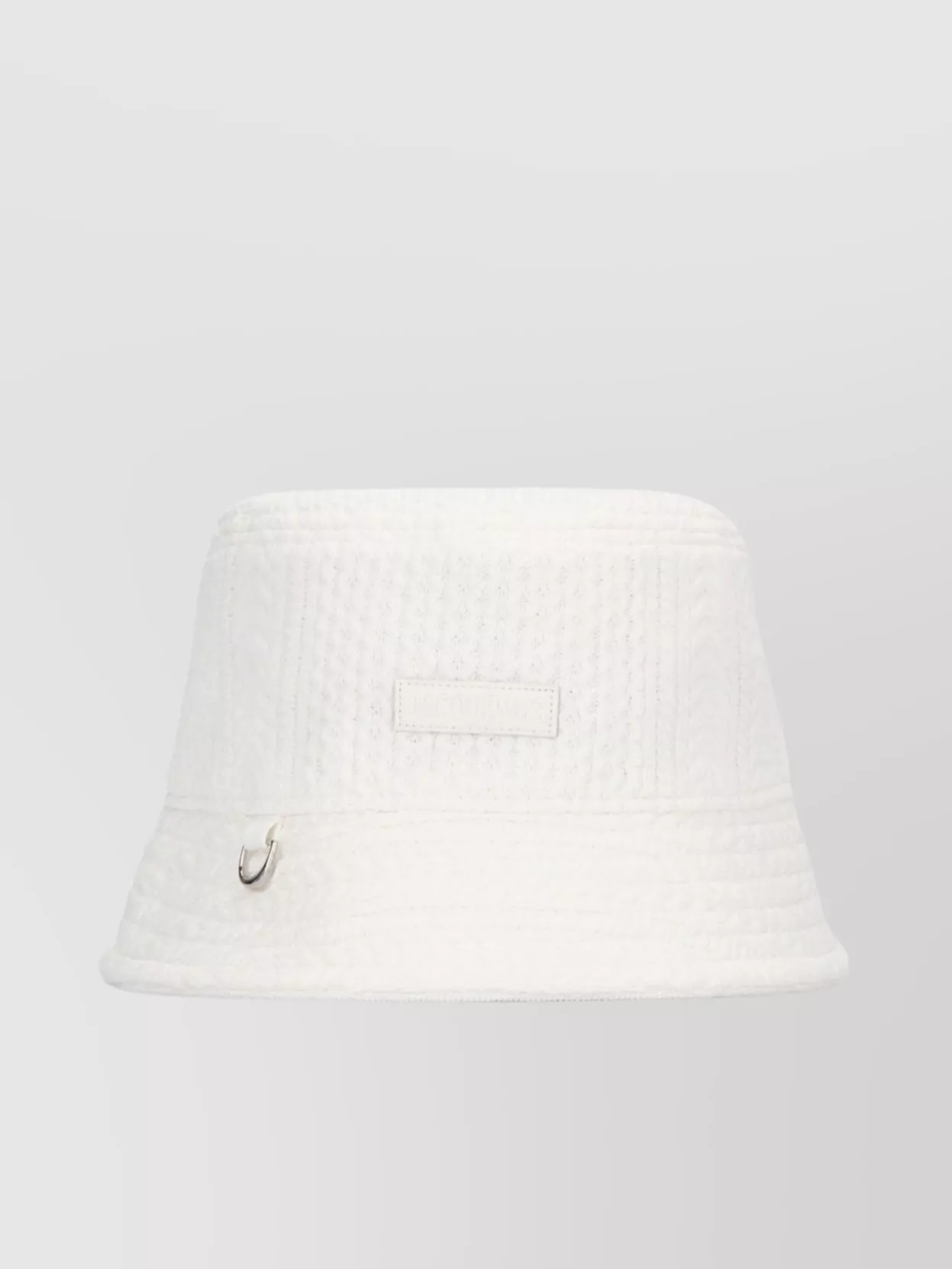 Shop Jacquemus Knit Cable Brim Ribbed Hat