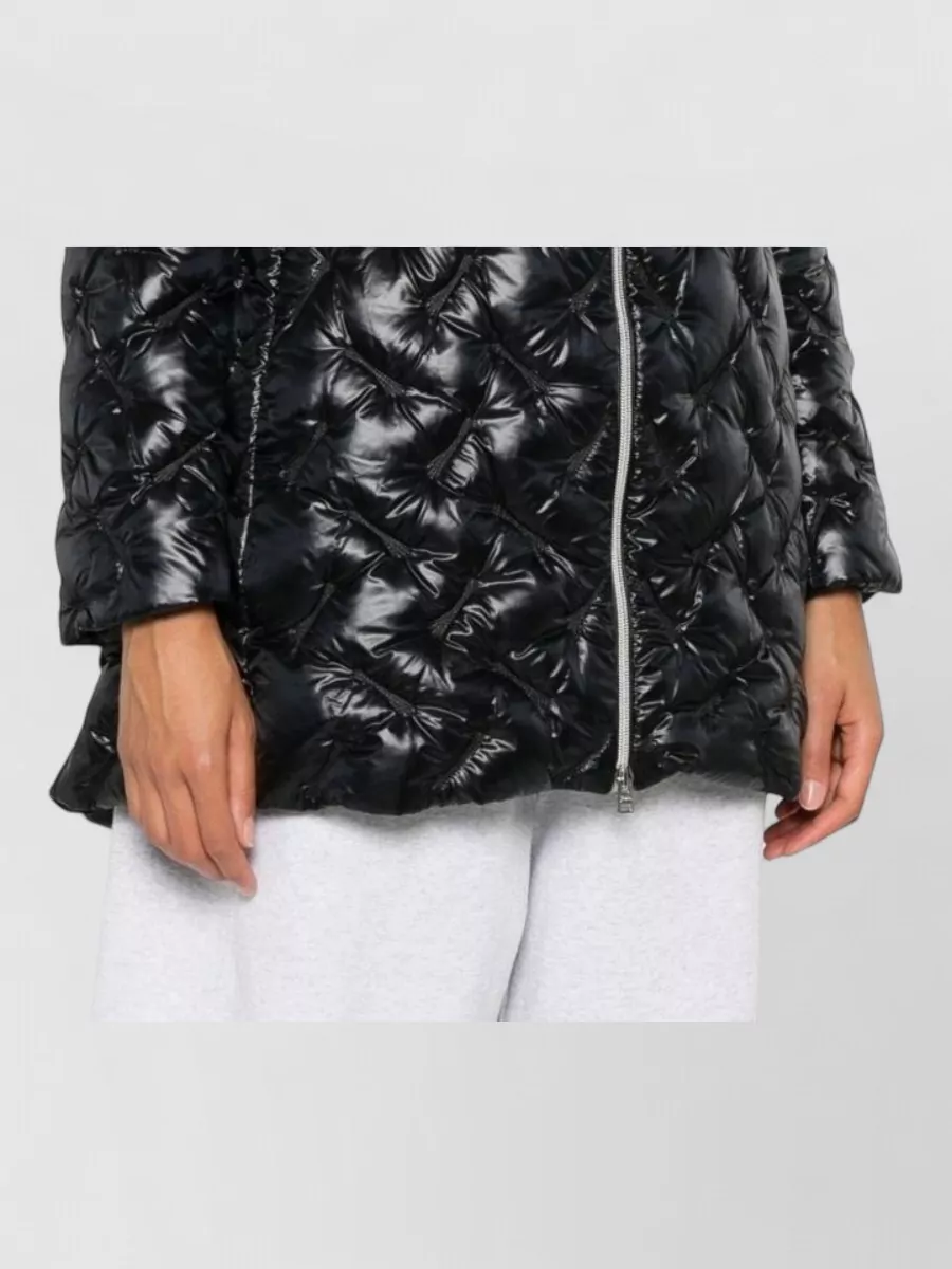 Herno Quilted Down Midi Single-Breasted Coat