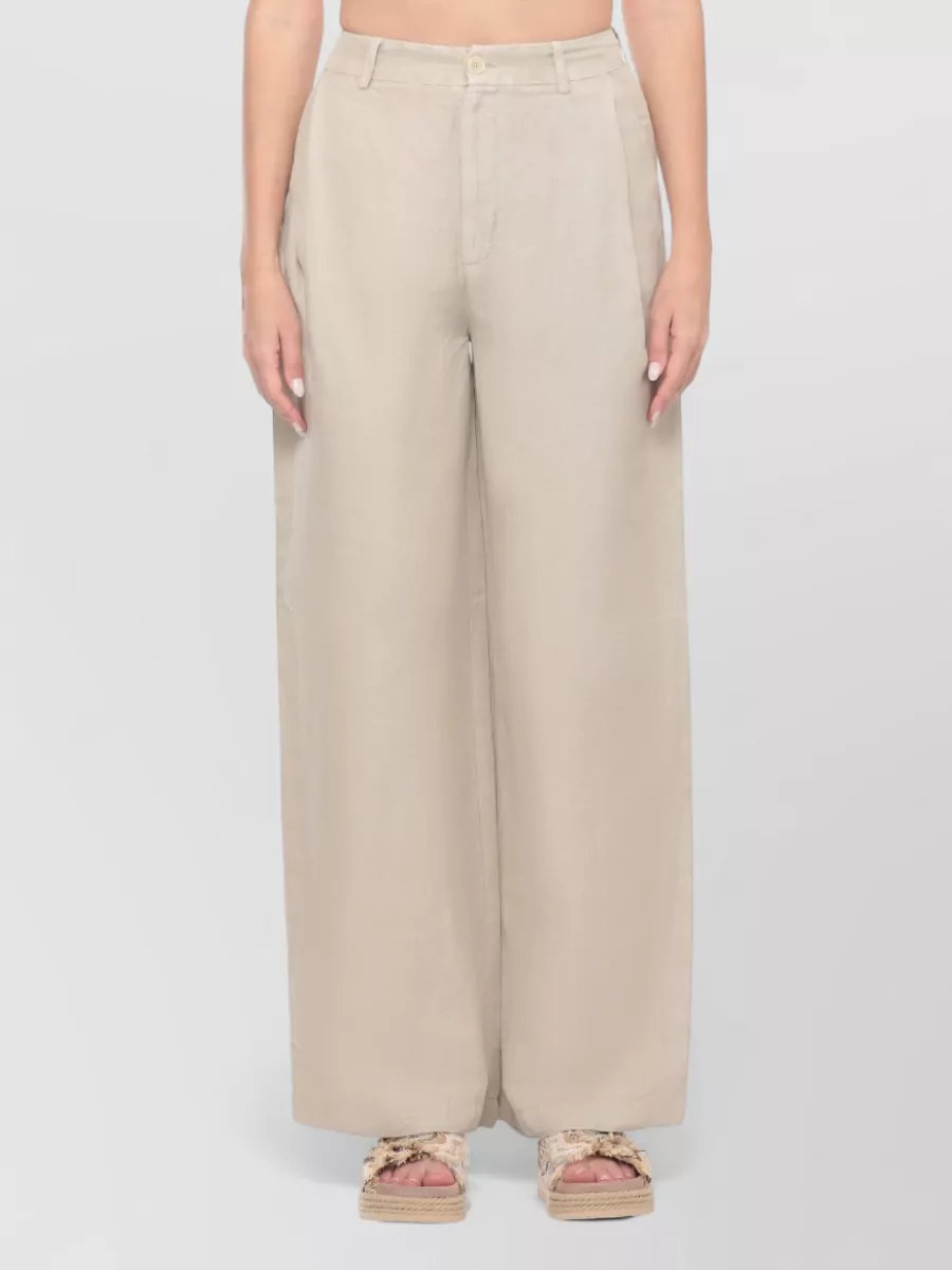 120% Lino High-Rise Wide-Leg Trousers