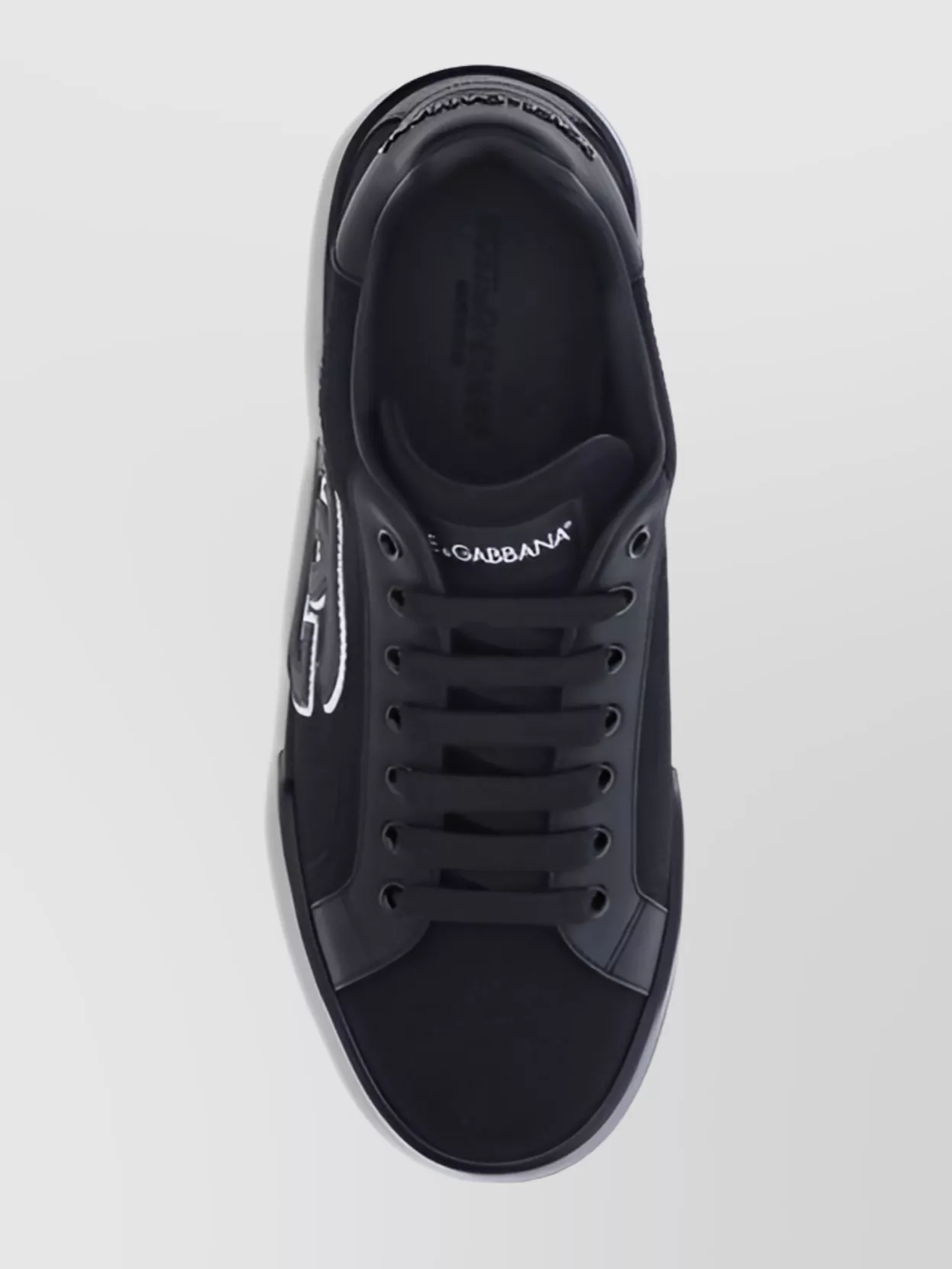 Dolce&Gabbana Branded Leather Low-Top Sneakers