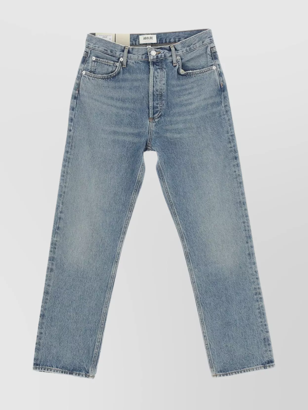 Shop Agolde High Waist 90's Frayed Hem Jeans