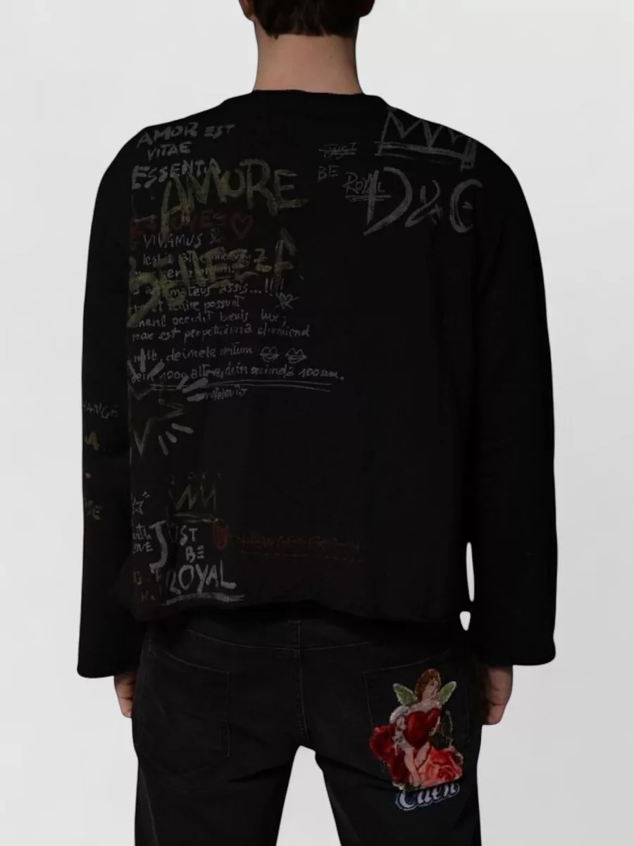 Dolce&Gabbana Graphic-Print Long-Sleeve Sweatshirt