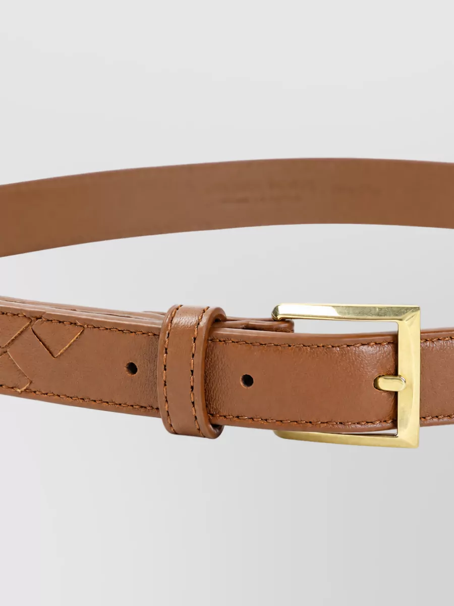 Bottega Veneta Leather Slim Belt