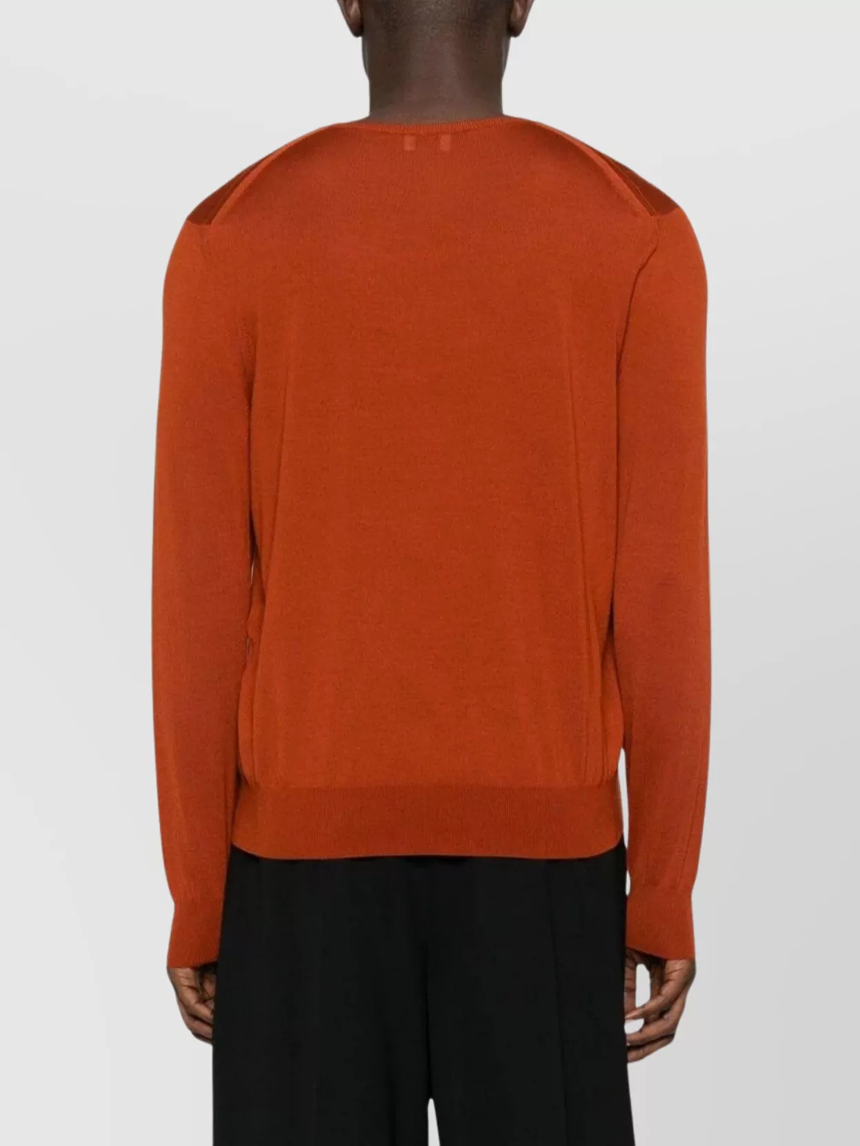 Saint Laurent Ribbed Crewneck Wool Knit Sweater