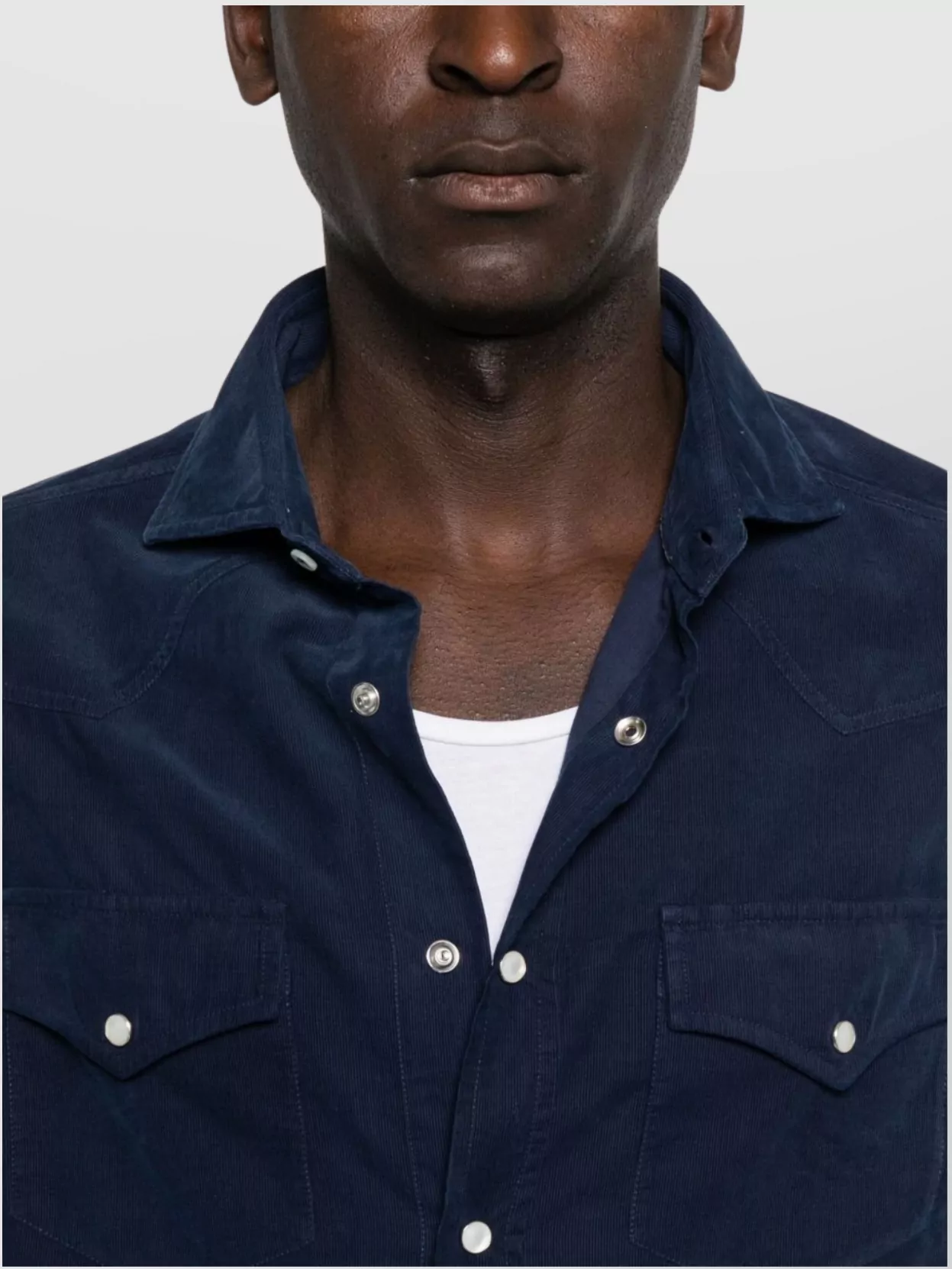Brunello Cucinelli Long Sleeve Corduroy Shirt Chest Pockets