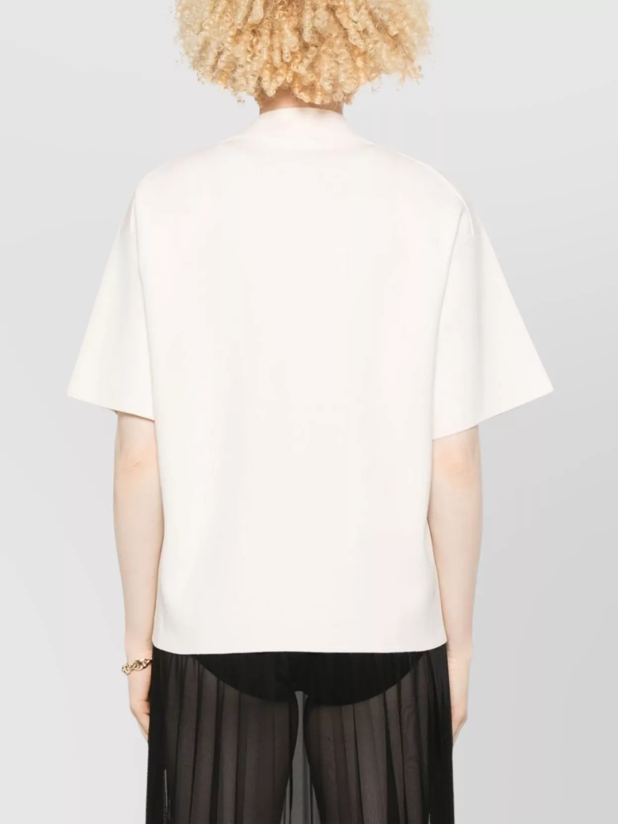 Max Mara Mock-neck T-shirt In Neutral