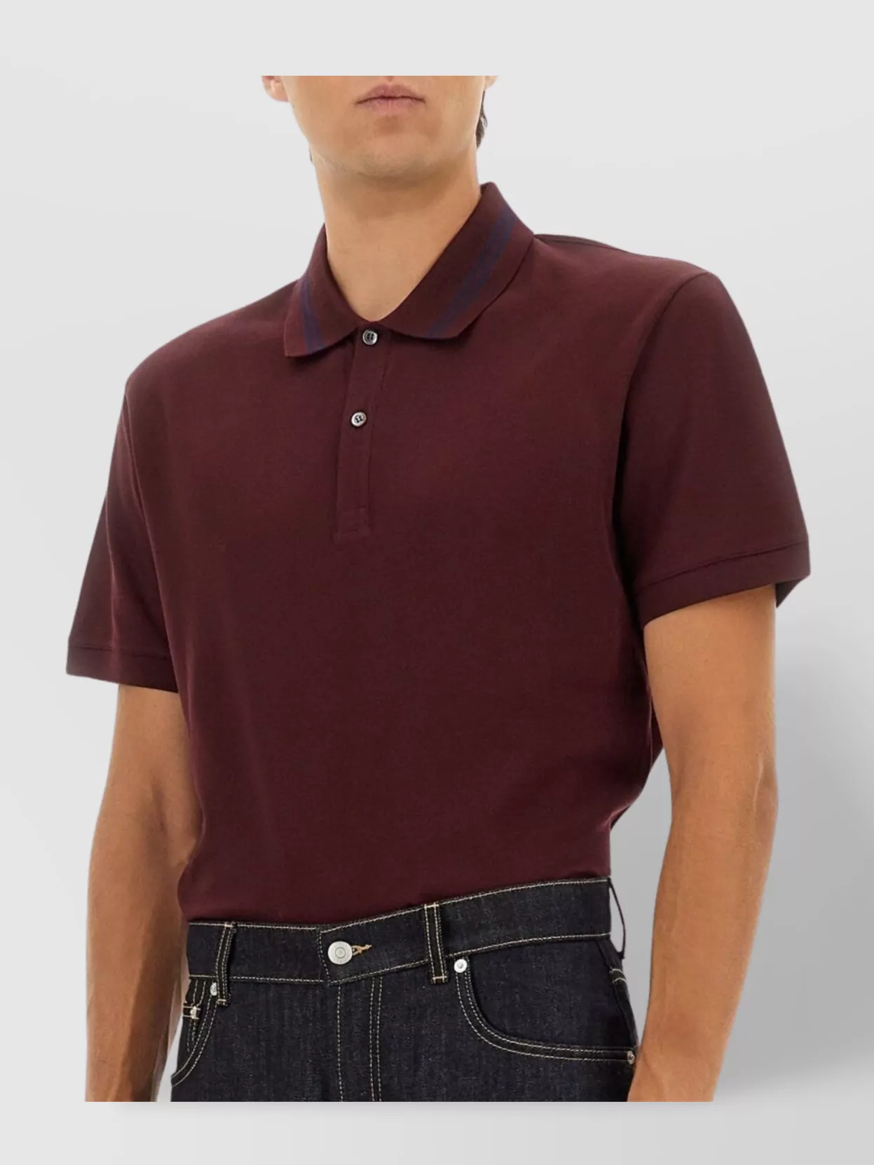Alexander Mcqueen Polo Shirt With Short Sleeves And Straight Hem