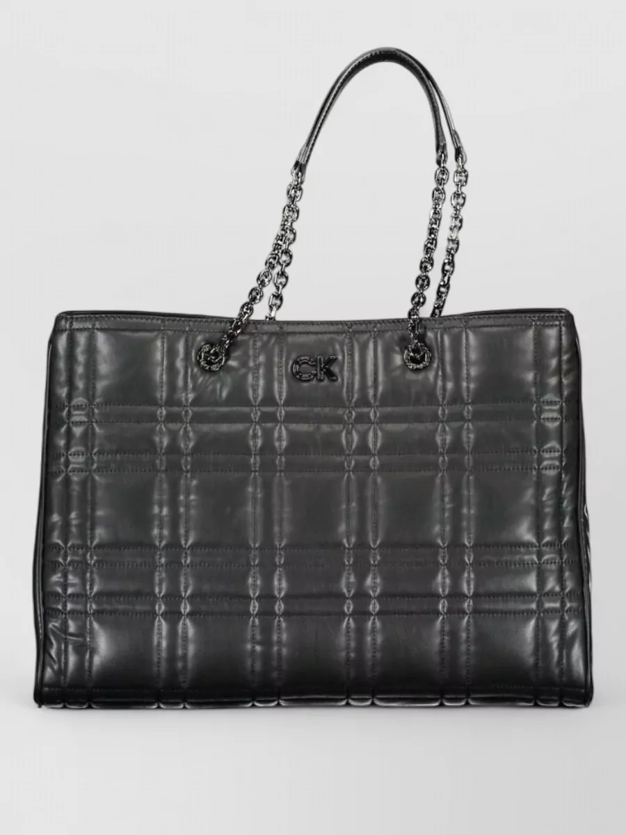 Calvin Klein Quilted Chain-handle Tote Bag