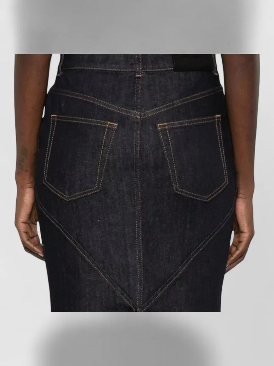 Givenchy Denim Cotton Bra Top Contrast Stitching