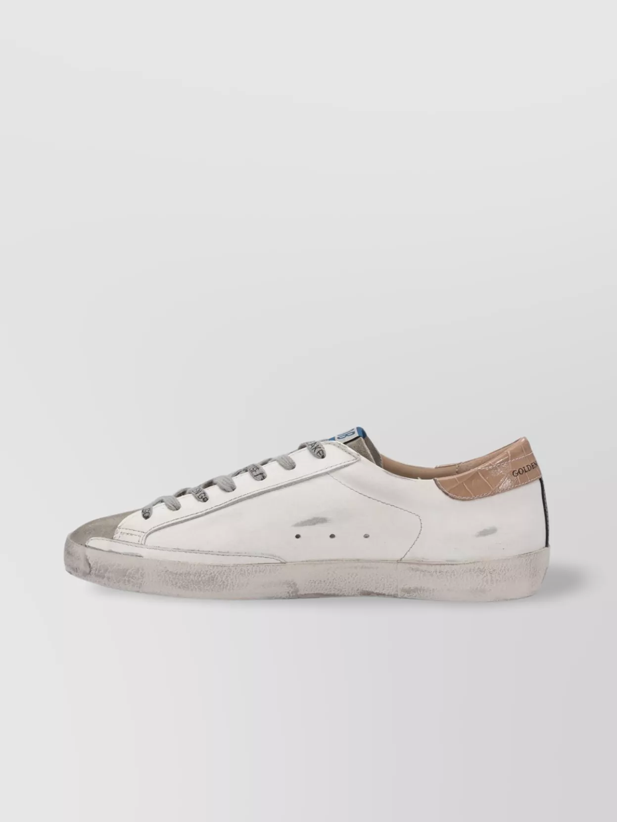 Golden Goose Heel Tab Distressed Finish Rubber Sole Sneakers