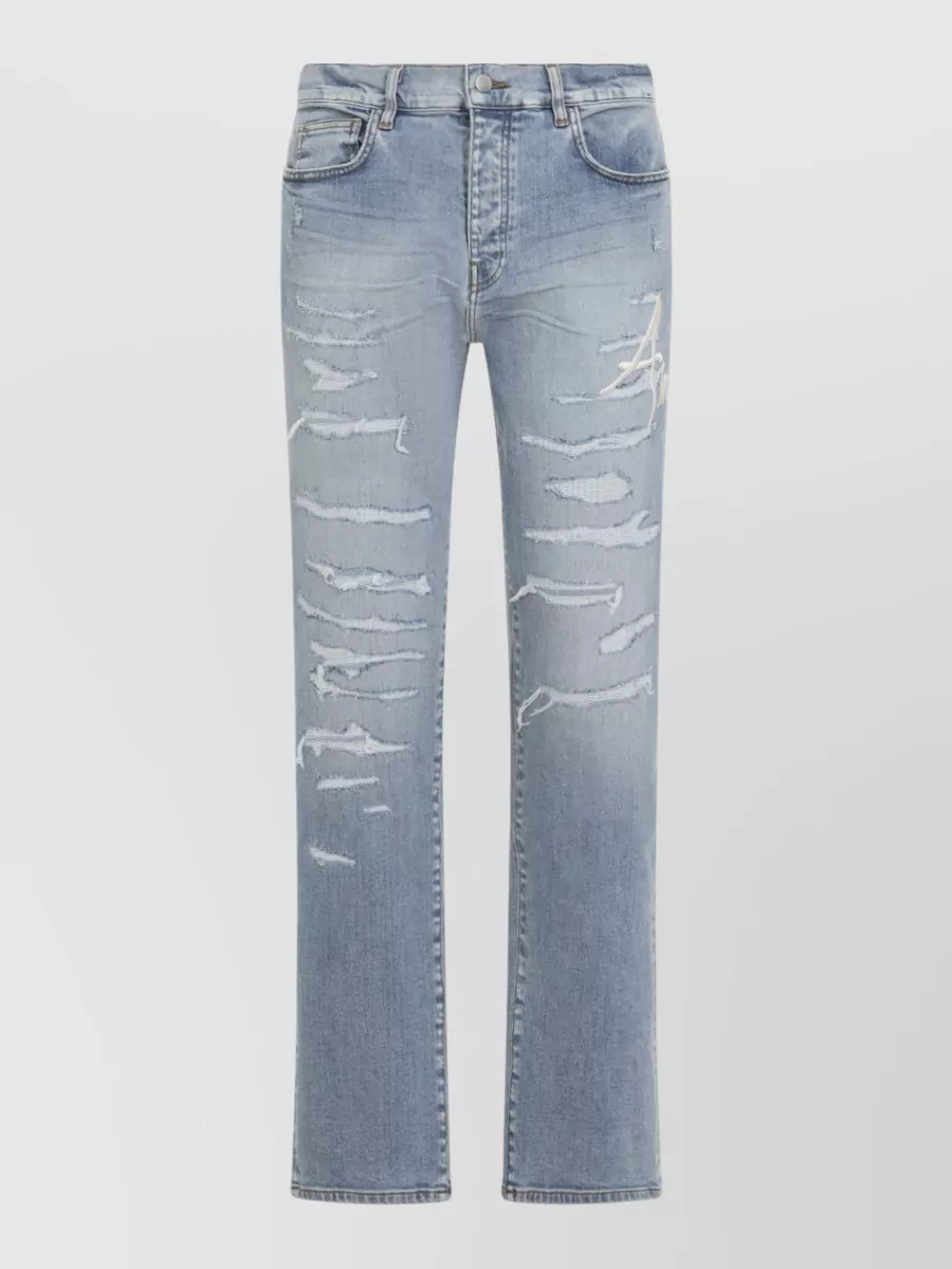 Amiri Denim Repaired Slim Jeans