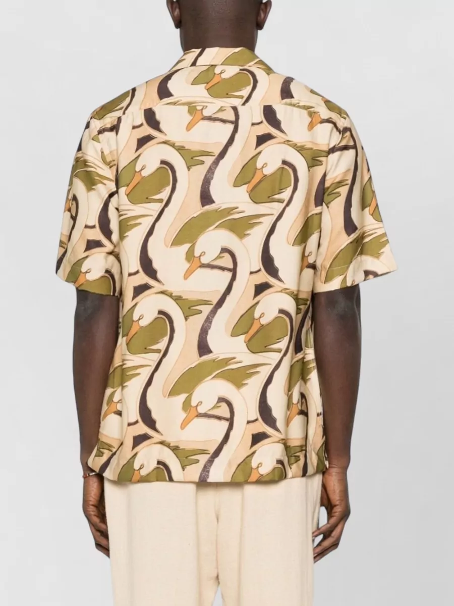 Paul Smith Camp Collar Shirt Graphic Print Short Sleeves